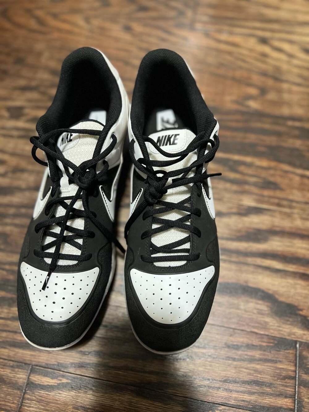 Nike Alpha Huarache Varsity Low Size 13 Black White Baseball Cleats